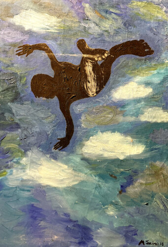 The First Flight – Origins in Oil (2016, 1/1) von Juca Maximo, Malerei kaufen auf Singulart