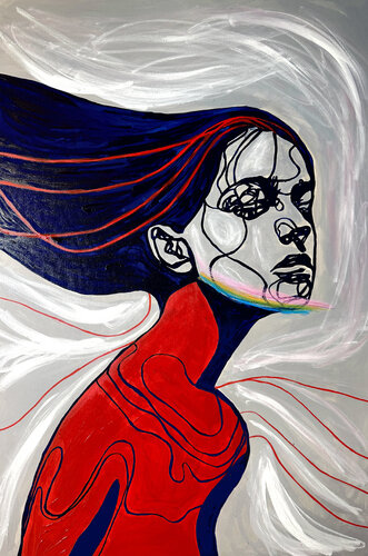 Portrait Colors XXIII — The Face That Entered Vogue by Juca Maximo, Painting for Sale on Singulart