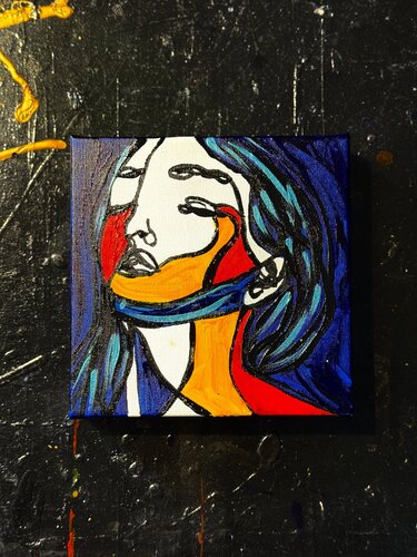 Portrait Gesture – Small II (Original Contemporary Painting) par Juca Maximo, Peinture en vente sur Singulart