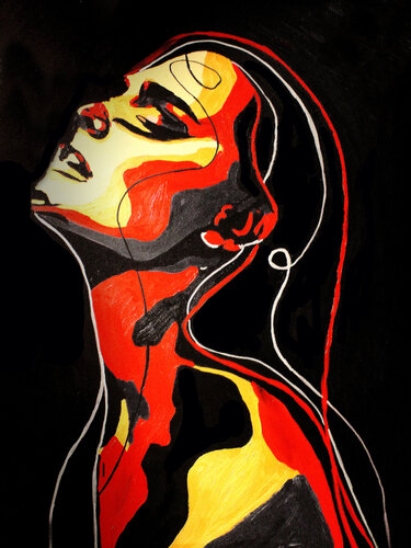 Intense III – The Rise of Inner Fire (Original Series – Hand Painted) par Juca Maximo, Peinture en vente sur Singulart