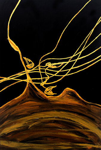 Gravity I – Where the Soul Detaches (Original Series – Hand Painted) von Juca Maximo, Malerei kaufen auf Singulart