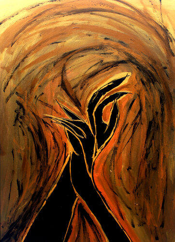 Gravity XV – The Pulse of Embrace (Original Series – Hand Painted) van Juca Maximo, Schilderij te koop op Singulart
