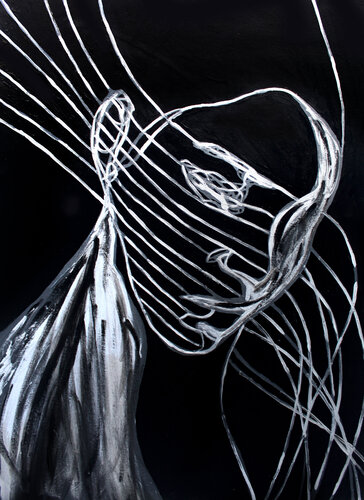 Gravity XVII – The Pulse of Silence (Original Series – Hand Painted) van Juca Maximo, Schilderij te koop op Singulart