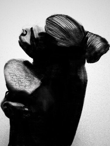 Ink Your Skin II – Letters That Burn (Original Series – Hand Painted) par Juca Maximo, Peinture en vente sur Singulart