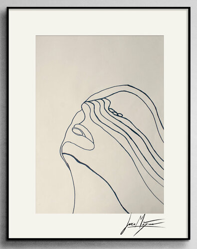 Sketch n75 – When the Soul Looks Up (Original Series – Hand Painted 1/1) par Juca Maximo, Dessin en vente sur Singulart