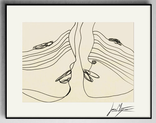 Sketch n84 – The Silence Between Us (Original Series – Hand Painted 1/1) van Juca Maximo, Tekening te koop op Singulart