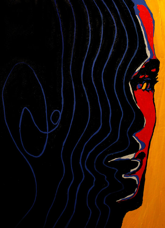 Portrait Colors IX – Through the Veil of Silence (Original Series – Hand Painted) Juca Maximo