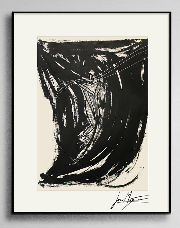 Sketch n25 – Gravity in Reverse (Original Drawing – Hand Painted 1/1) Juca Maximo