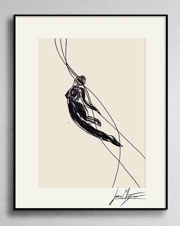 Sketch n22 – The Lightest She Ever Felt (Original Drawing – Hand Painted 1/1) Juca Maximo
