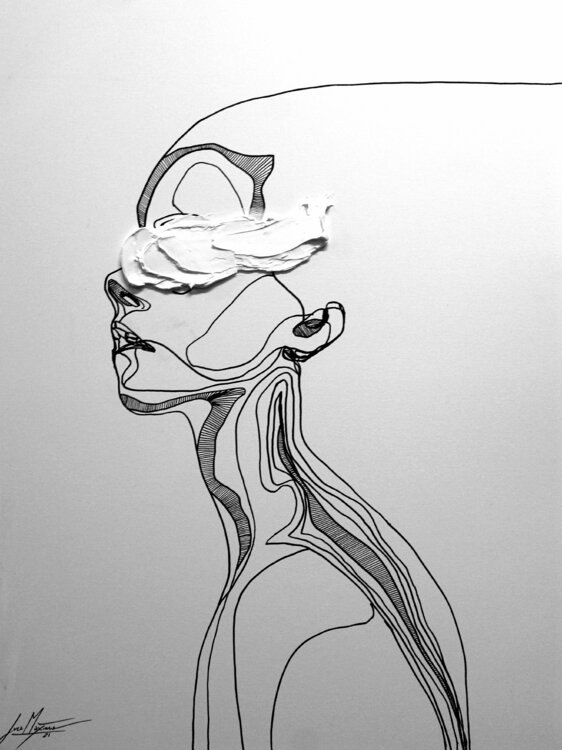 Traces VII – Where the Body Remembers What the Eyes Forgot (Original Series – Hand Painted) Juca Maximo