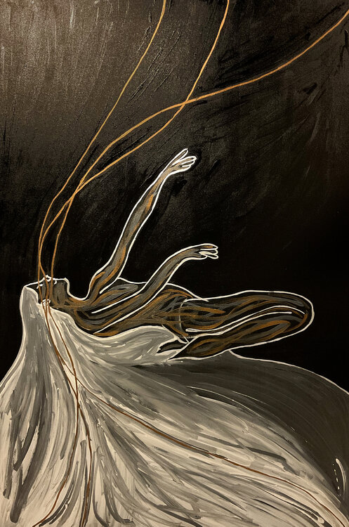 Energy XII – Becoming the Flow (Original Series – Hand Painted) Juca Maximo