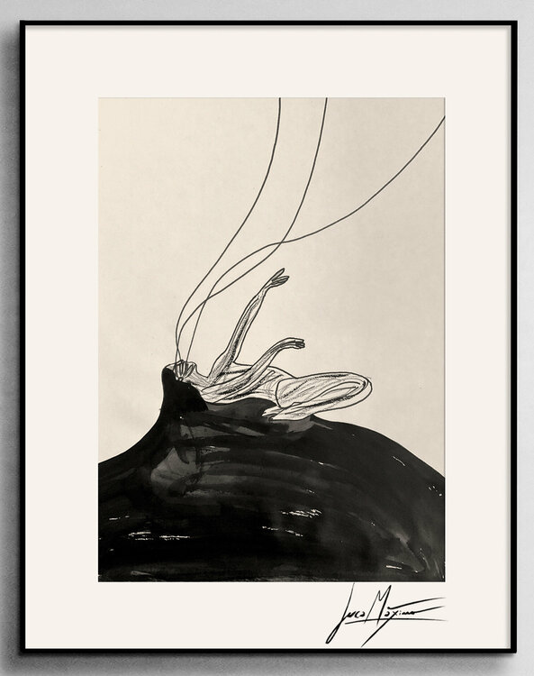 Sketch n16 – Resting Doesn’t Mean Letting Go (Original Drawing – Hand Painted 1/1) Juca Maximo