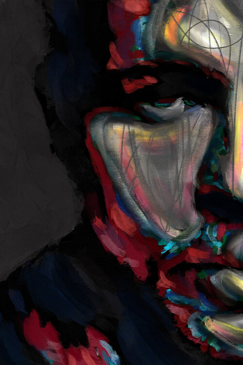 Expressionism I – Her Fire Was Made of Silence (Limited Edition 3/9 – Work painted by hand) Juca Maximo