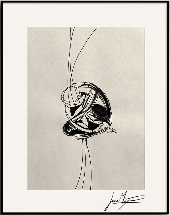Sketch n32 – The Center of Silence (Original Drawing – Hand Painted 1/1) Juca Maximo