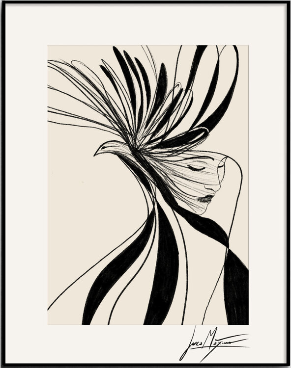 Sketch n43 – Where Wings Are Grown (Original Series – Hand Painted 1/1) Juca Maximo