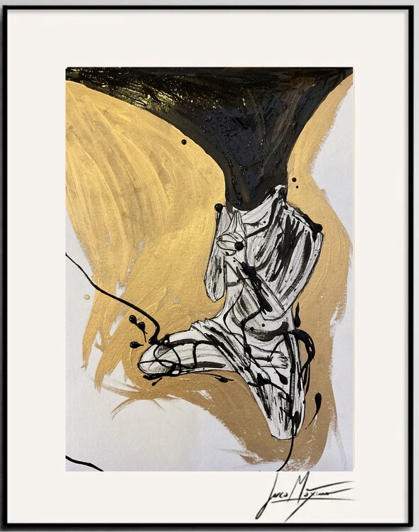 Sketch Angelus I – The Prayer of Light (Original Drawing – Hand Painted 1/1) Juca Maximo