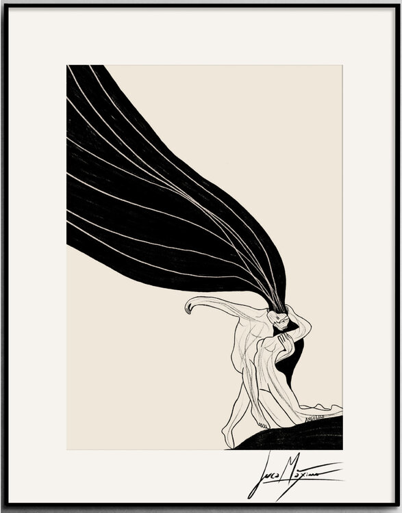 Sketch n53 – The Unseen Embrace (Original Series – Hand Painted 1/1) Juca Maximo