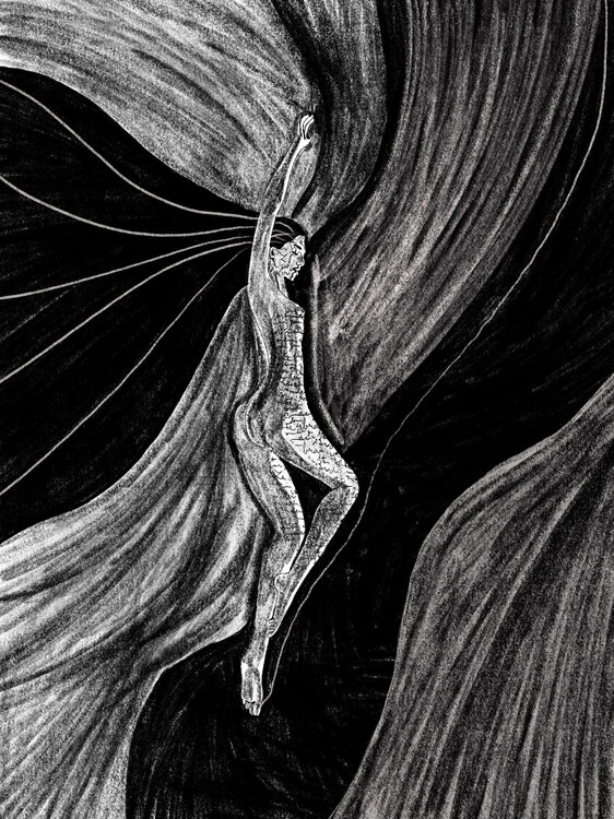 Ink Your Skin X – The Thread That Lifts Her (Original Series – Hand Painted) Juca Maximo