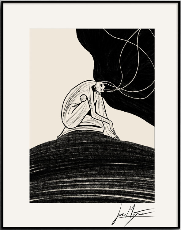 Sketch n56 — The Weight of What Isn’t Said (Original Series 1/1, Unique Hand-Painted Work) Juca Maximo