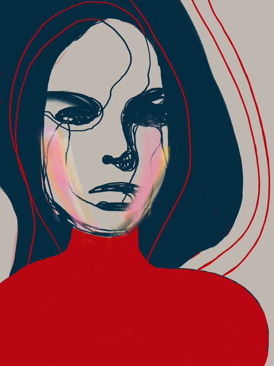 Portrait Colors XI — Burning Grace (Limited Edition, Hand-Painted 1/9) Juca Maximo