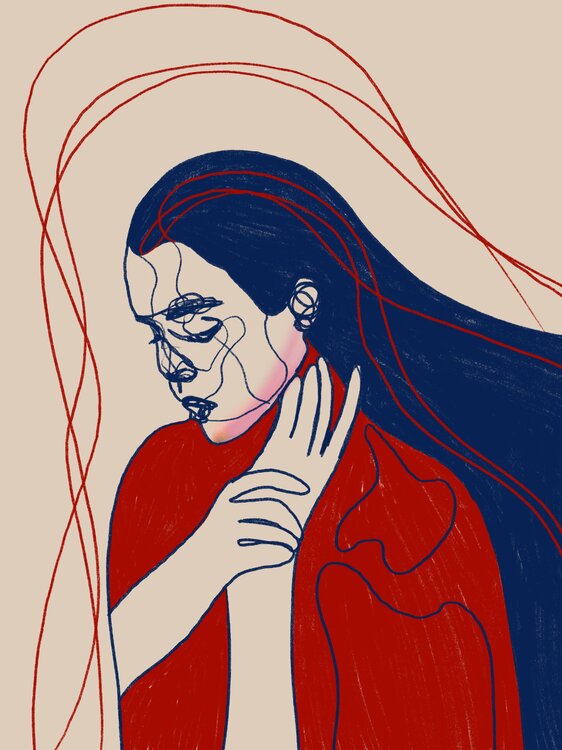 Portrait Colors XXVII — Where She Holds What Hurts (Limited Edition 1/9, Only 9 Worldwide) Juca Maximo