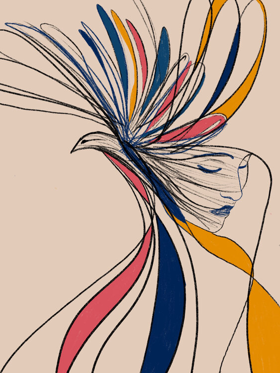 Bird Skin – Flight Beneath the Flesh (Limited Edition 1/9 – Work painted by hand) Juca Maximo