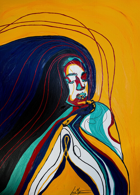 Allexya I – The Silent Bloom of Identity (Original Series – Hand Painted Unique) Juca Maximo