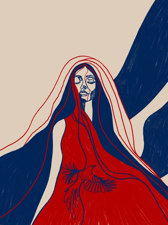 Portrait Colors XXX – The Flight Within Her (Limited Edition 1/9 – Work painted by hand) Juca Maximo