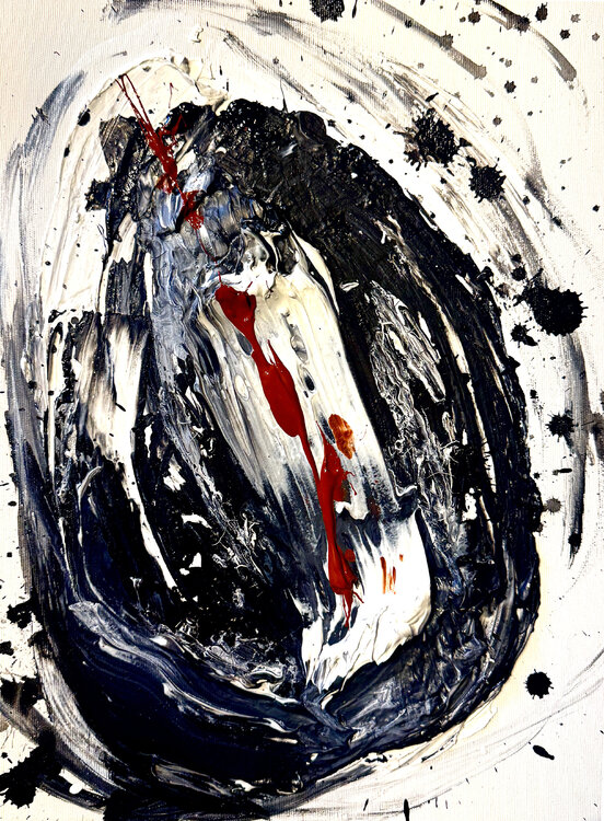 Unconscious XIII — Gestures of the Unknown | Original Abstract Expressionist Painting (1/1) Small Format Juca Maximo