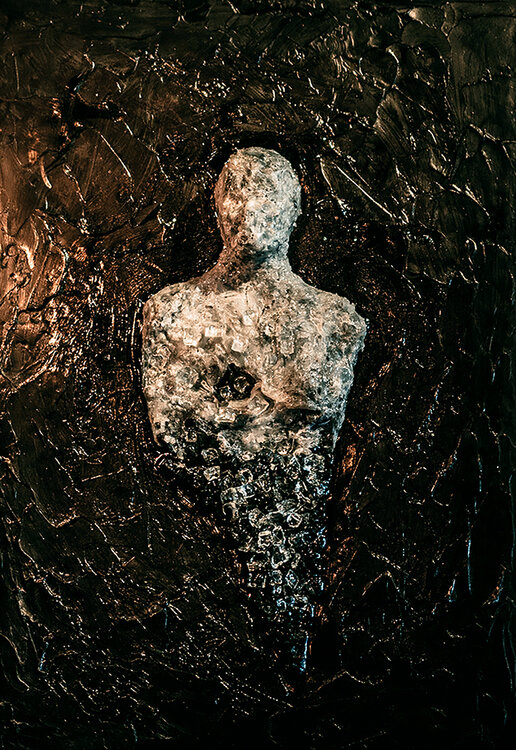 Absence Skin — Sculptural Painting | 1/1 | Epoxy + Glass Juca Maximo