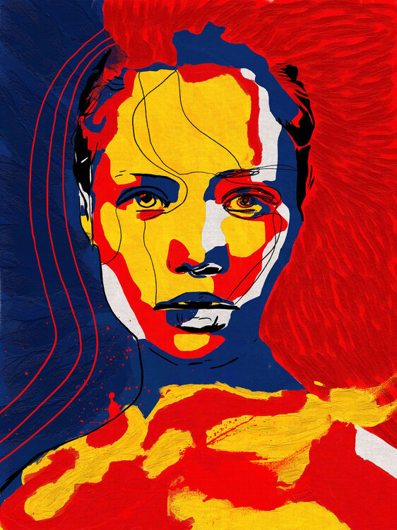 Portrait Colors V – The Fire Beneath Stillness (Limited Edition 2/9 - Work painted by hand) Juca Maximo