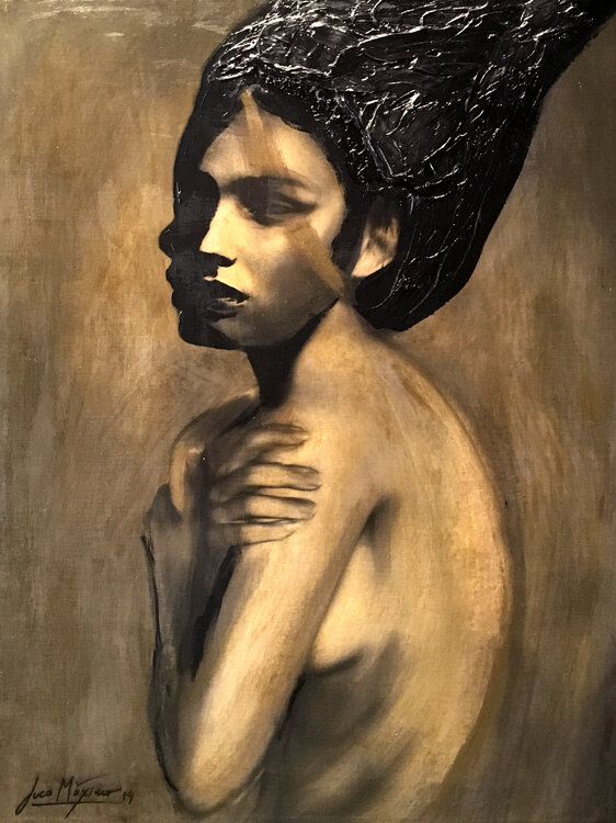 Absence III – The Silence Behind Her Eyes (Original Series – Hand Painted) Juca Maximo