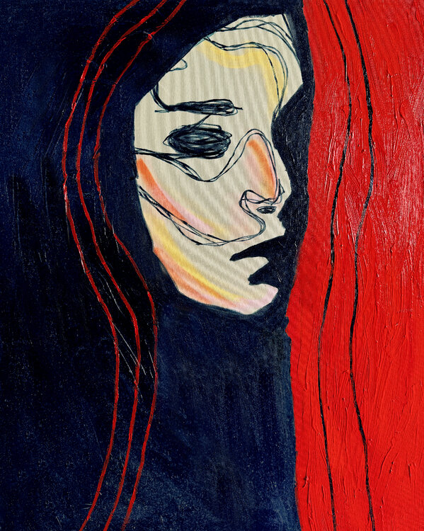 Portrait Colors II – Silent Flame in Contrast (Original Series – Hand Painted) Juca Maximo