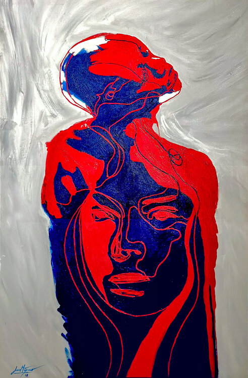Skin That I Feel I – Dual Exposure (Original Series – Hand Painted) Juca Maximo