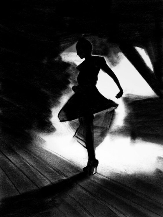 Dance IV – The Shadow That Becomes Rhythm | Limited Edition 1/9 – Hand-Painted Juca Maximo
