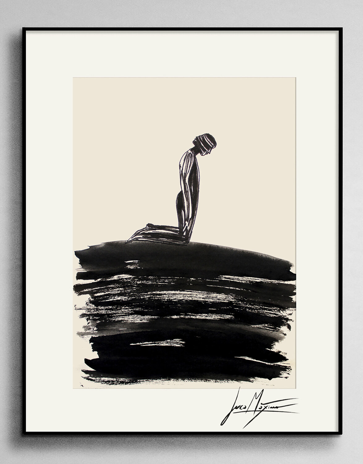 Sketch n23 – Where She Learned to Kneel (Original Drawing – Hand Painted 1/1) Juca Maximo Zeichnungen zu verkaufen