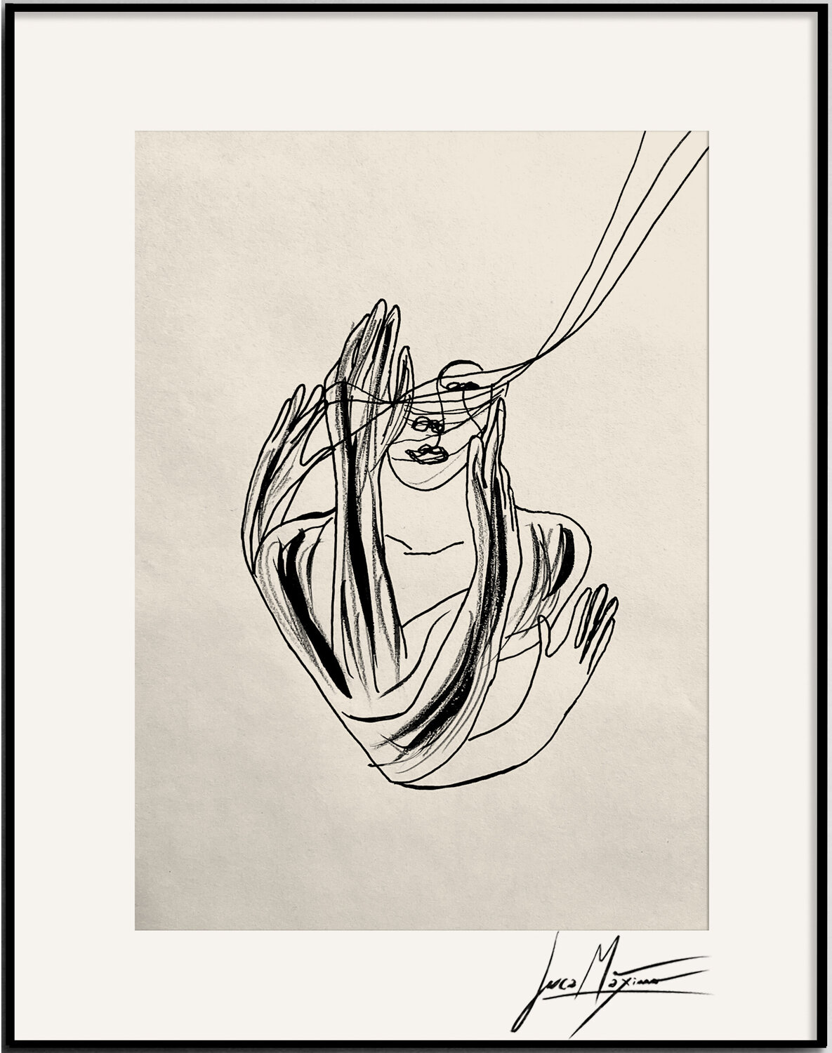 Sketch n29 — Threads of Perception (Unique Original Drawing, 1/1) Juca Maximo