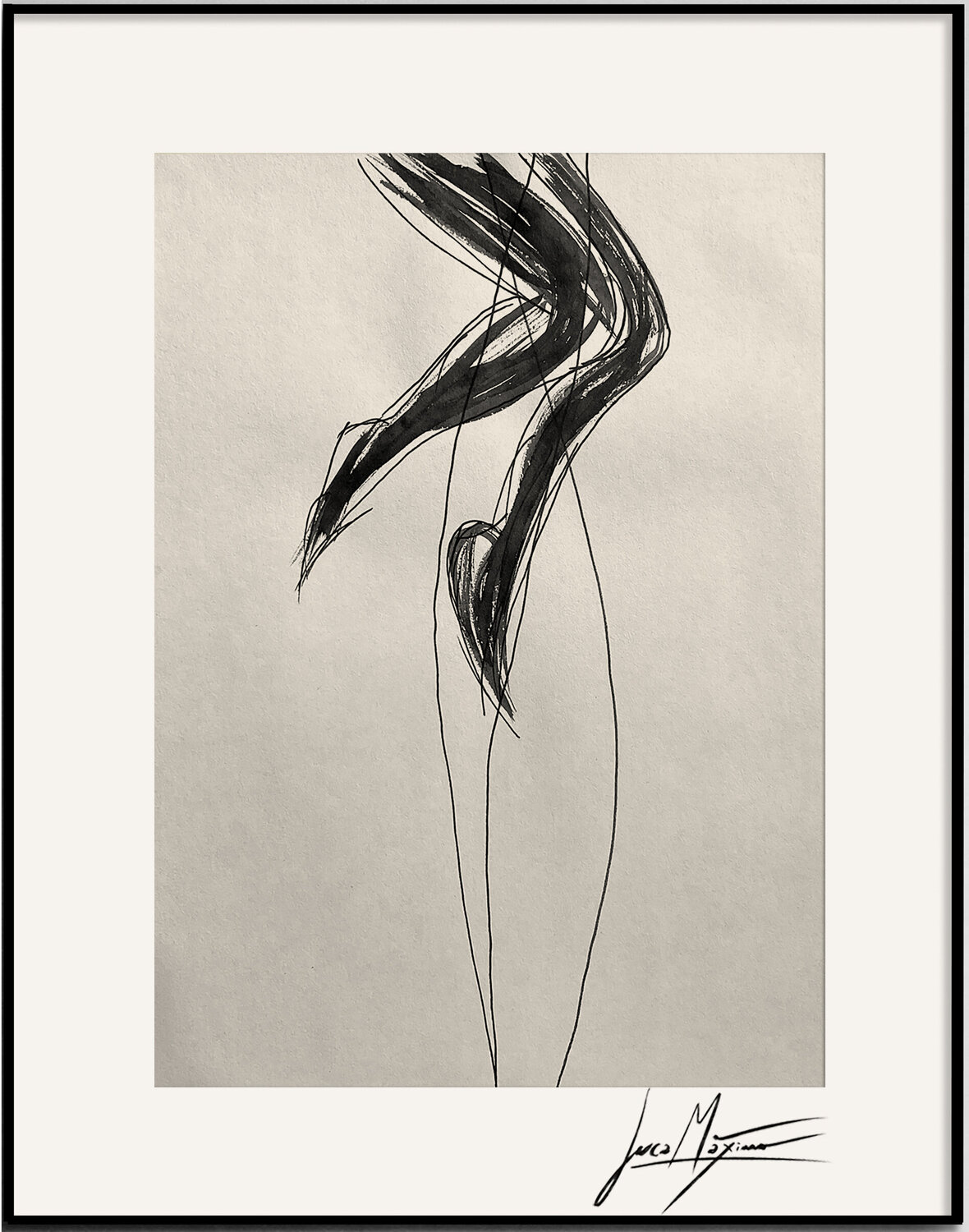 Sketch n27 — Her Next Step (Unique Original Drawing, 1/1) Juca Maximo