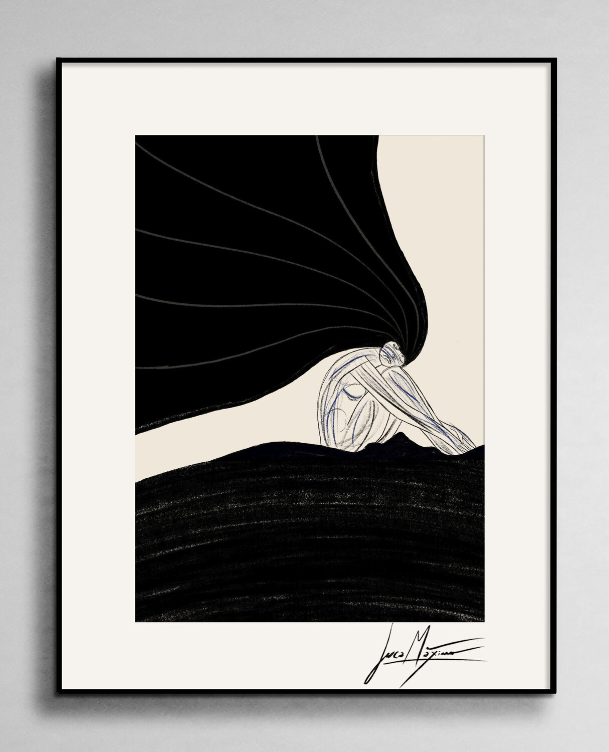 Sketch 39 – Where the Darkness Bends (Original Series – Hand Painted 1/1) Juca Maximo Disegno in vendita