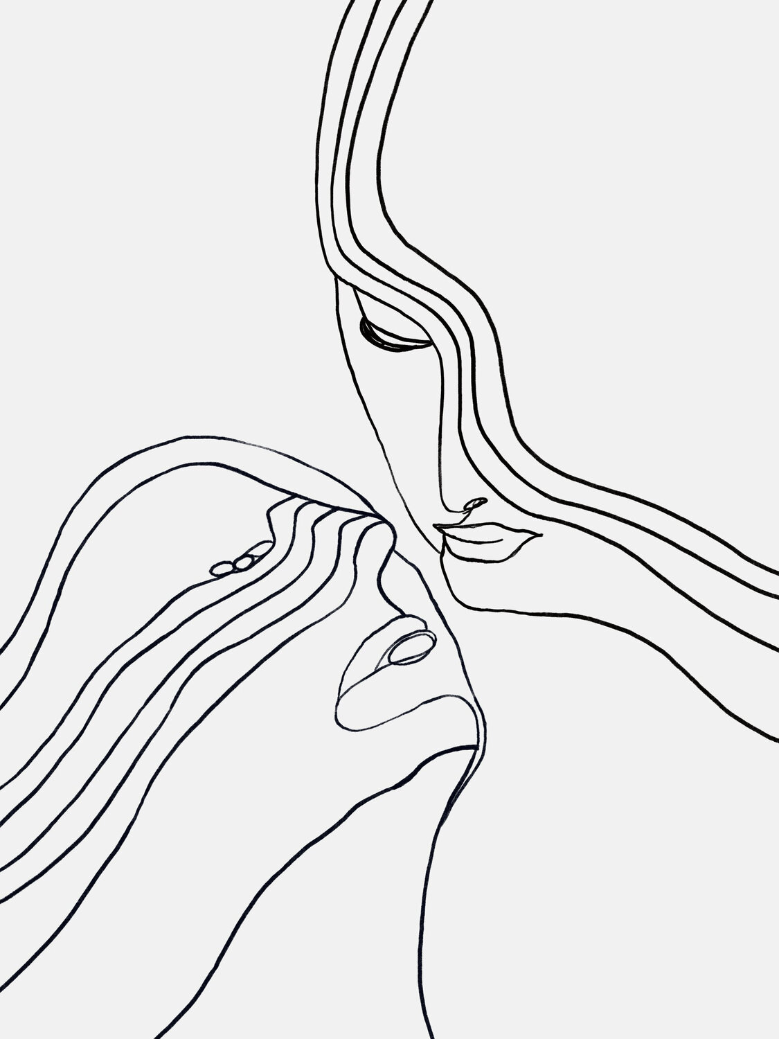 Connection Love – The Gaze That Holds Us (Limited Edition 3/9 - Work painted by hand) Juca Maximo Originalgemälde zu verkaufen