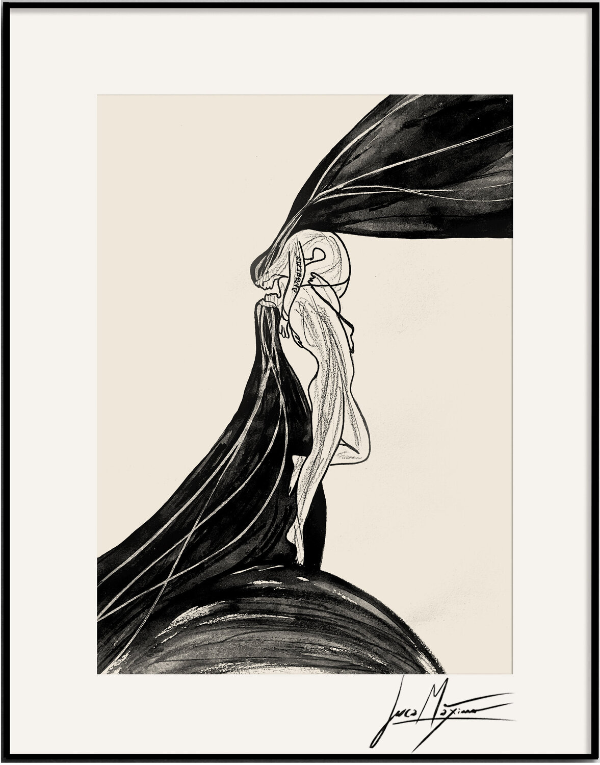 Sketch n55 – The Climb Within (Original Series – Hand Painted 1/1) Juca Maximo Disegno in vendita