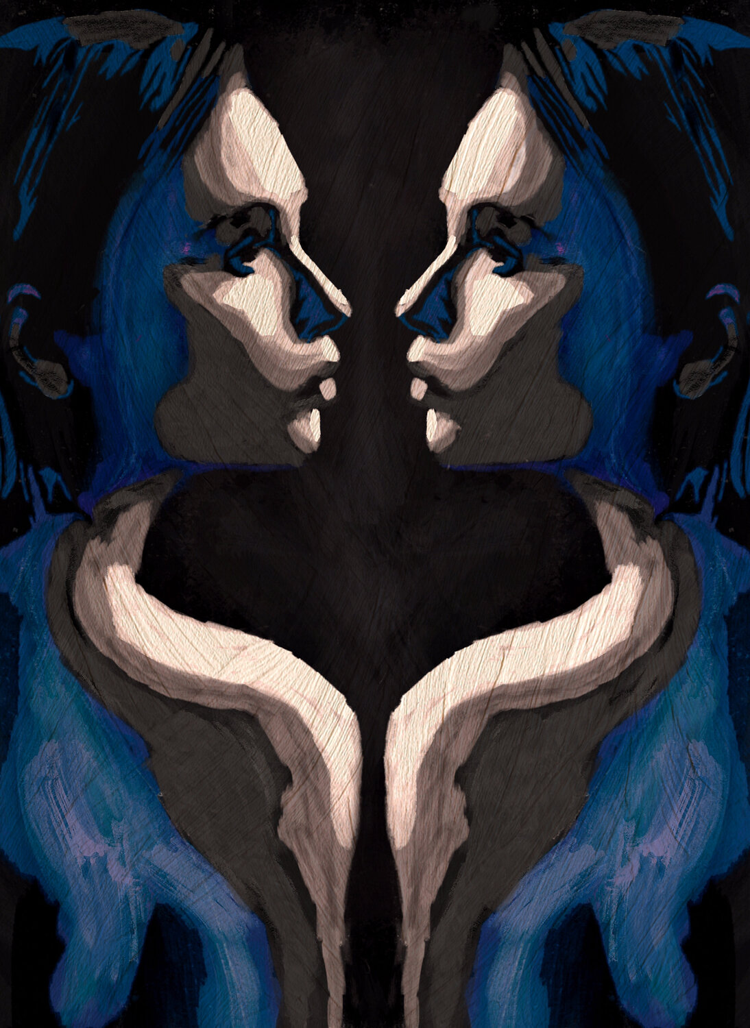 Blue I – The Mirror Between Us (Limited Edition 1/9 – Work painted by hand) Juca Maximo