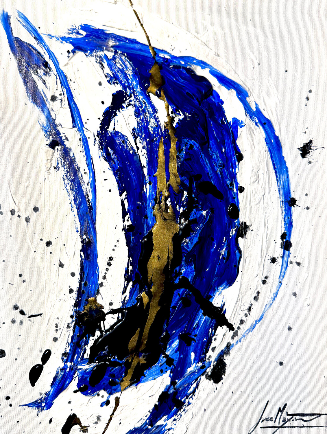 Unconscious  XII — Gestures of the Unknown | Original Abstract Expressionist Painting (1/1) Small Format Juca Maximo Originalgemälde zu verkaufen