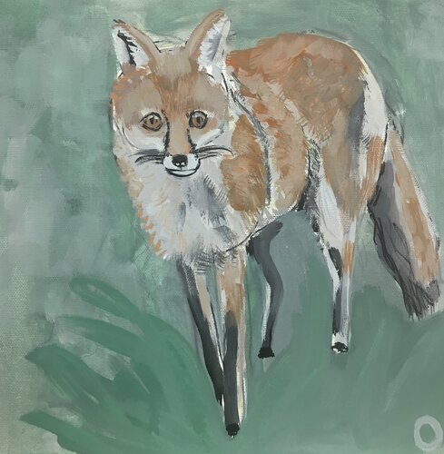 Le renard par Aliénor de Cellès, Peinture en vente sur Singulart