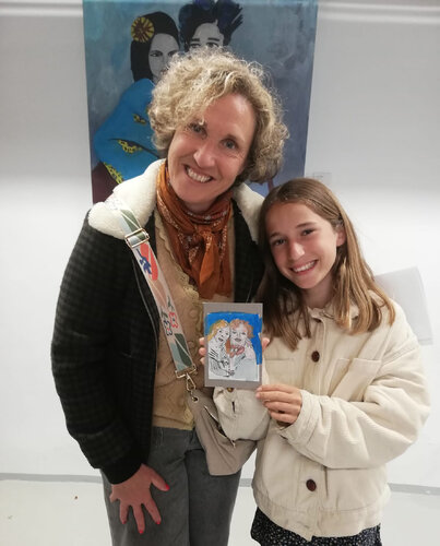 Portrait instantané 9 minutes van Aliénor de Cellès, Schilderij te koop op Singulart