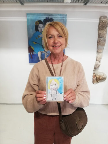 Portrait instantané 9 minutes van Aliénor de Cellès, Schilderij te koop op Singulart