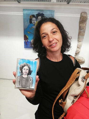 Portrait instantané 9 minutes van Aliénor de Cellès, Schilderij te koop op Singulart