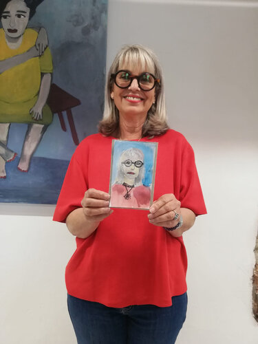 Portrait instantané 9 minutes van Aliénor de Cellès, Schilderij te koop op Singulart