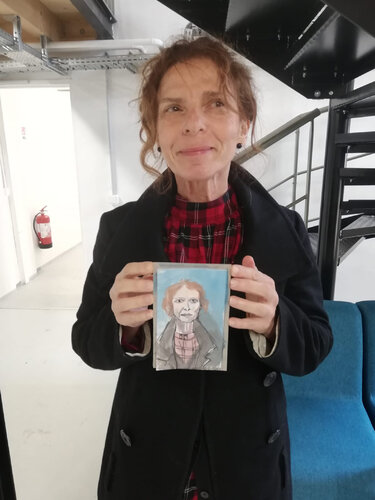 Portrait instantané 9 minutes van Aliénor de Cellès, Schilderij te koop op Singulart