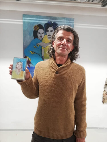 Portrait instantané 9 minutes van Aliénor de Cellès, Schilderij te koop op Singulart